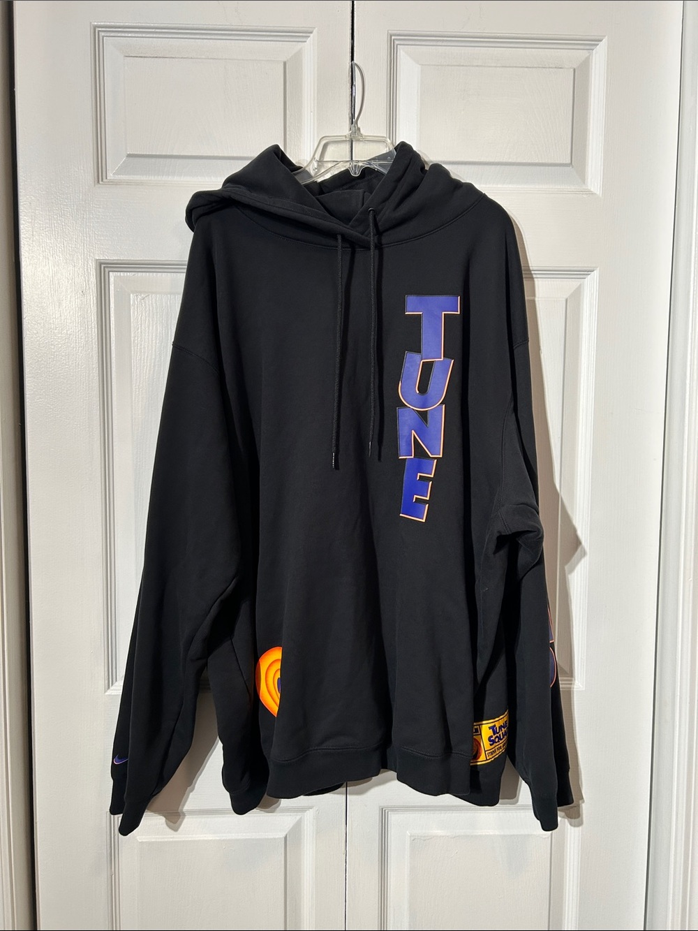 Nike Black Hoodie with Blue 'TUNE SQUAD' Graphic Space Jam Size 3XL